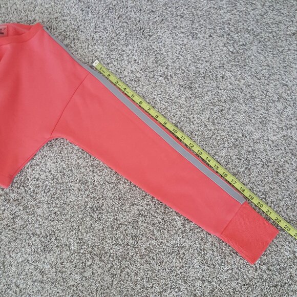 NEW GYMSHARK Legacy Cropped Sweatshirt Fleece Crop Top Sweater Coral Pink S - Picture 10 of 12